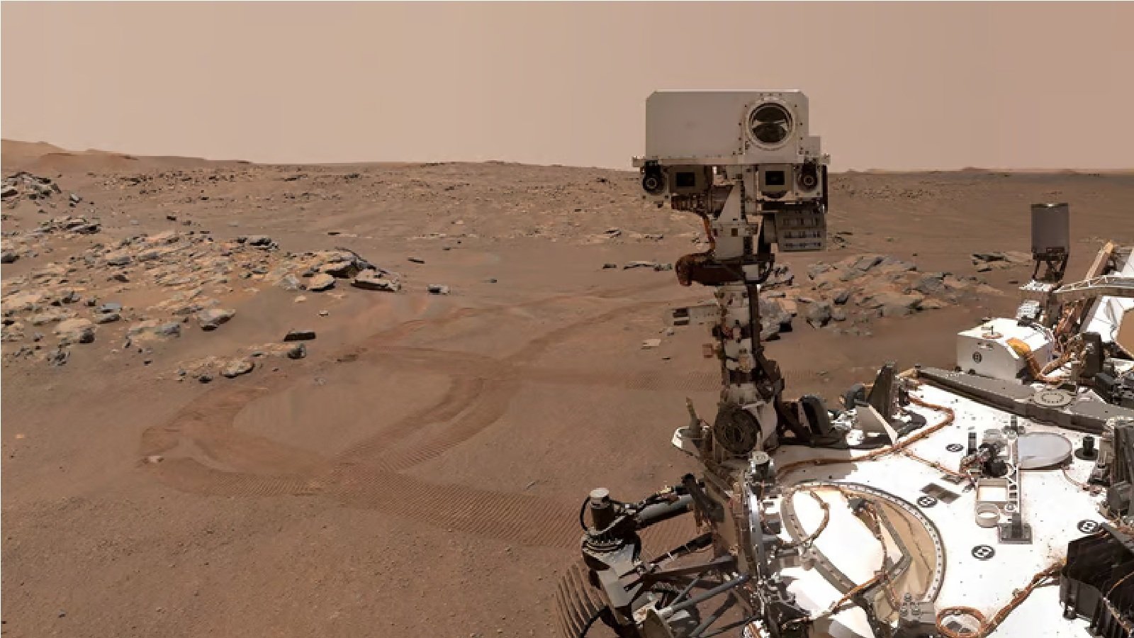 NASA’s Perseverance Mars rover is seen in a "selfie" that it took over a rock nicknamed "Rochette", September 10, 2021. NASA/JPL-CALTECH/MSSS/Handout via REUTERS