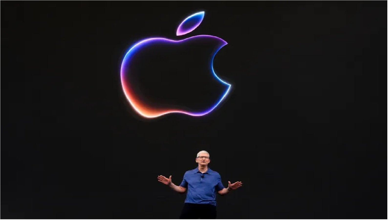 Apple CEO Tim Cook has partnered with OpenAI to integrate AI into its devices [Jeff Chiu/AP]