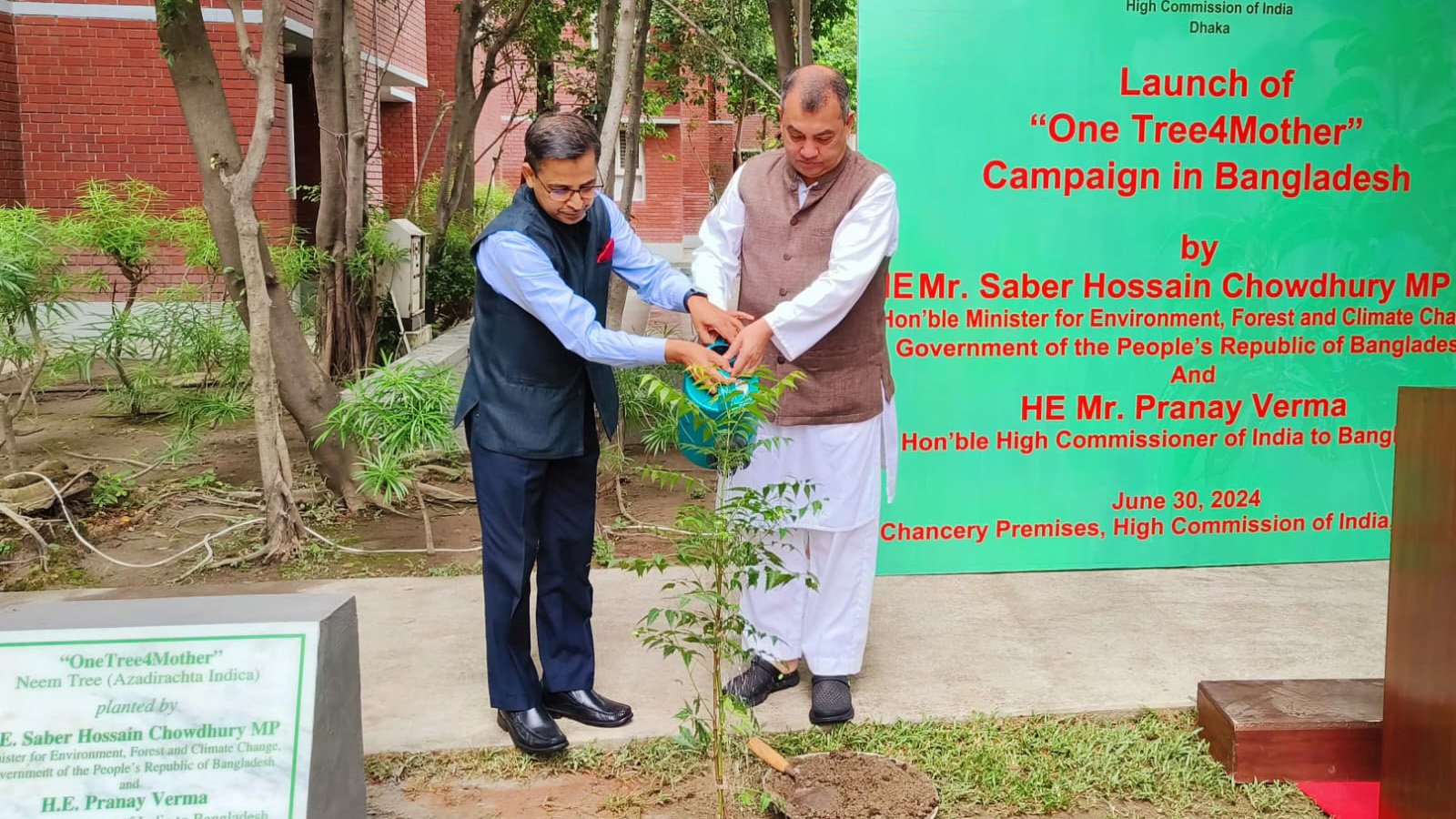 Saber launches 'One Tree4Mother' campaign at Indian embassy